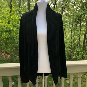 Black Cardigan Sweater by Moda International